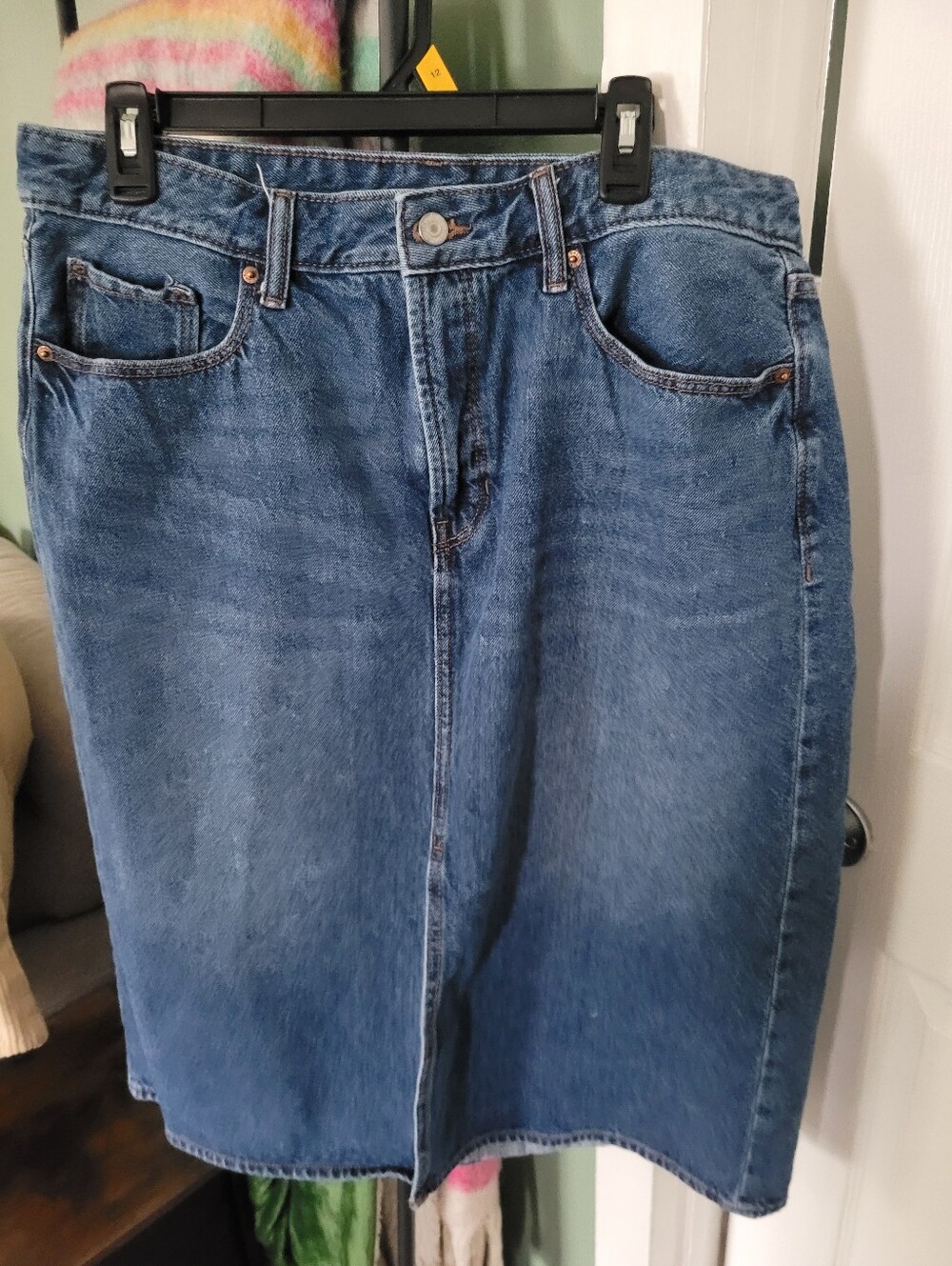 Old Navy Medium Blue denim midi Skirt